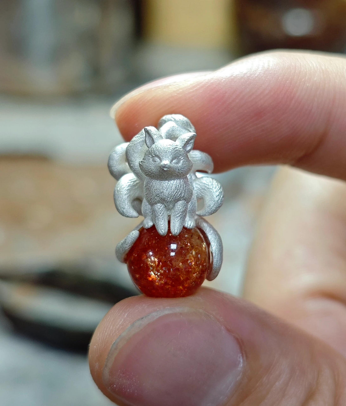 nine tail fox pendant