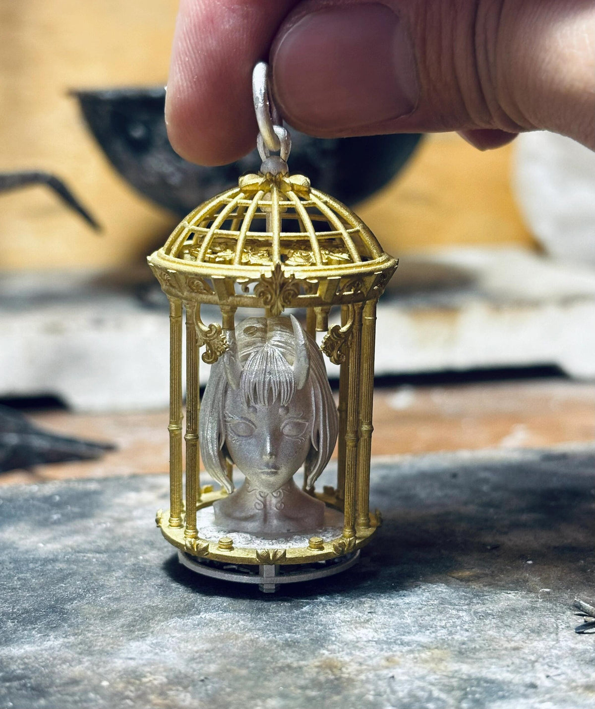devil girl pendant