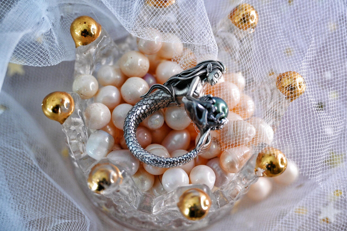 Mermaid ring(Grey pearl)