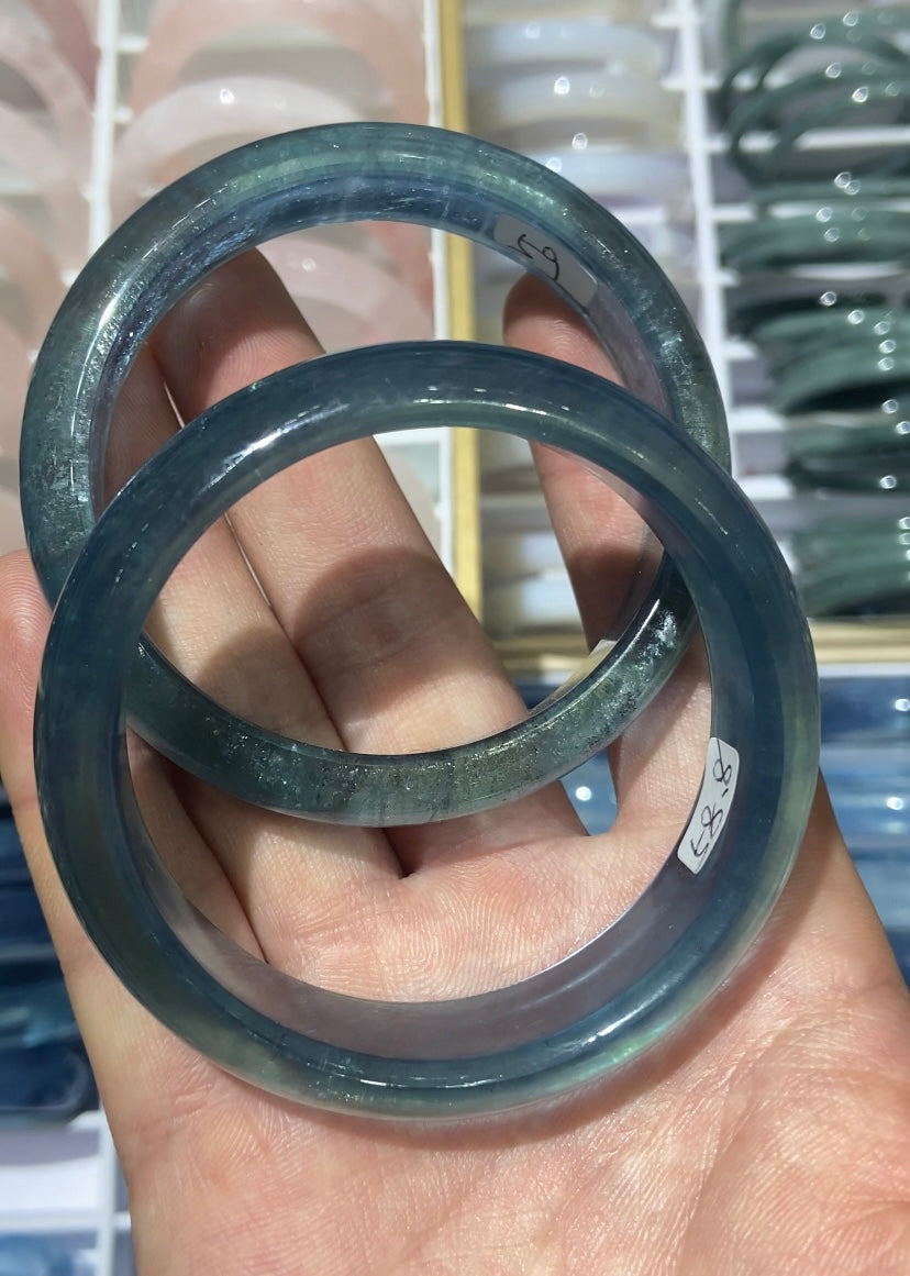 devil blue aquamarine bangle