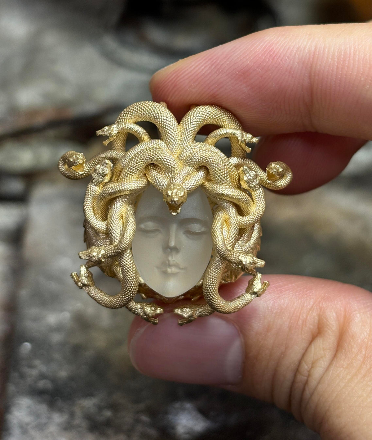 Amethyst Medusa pendant（S925）