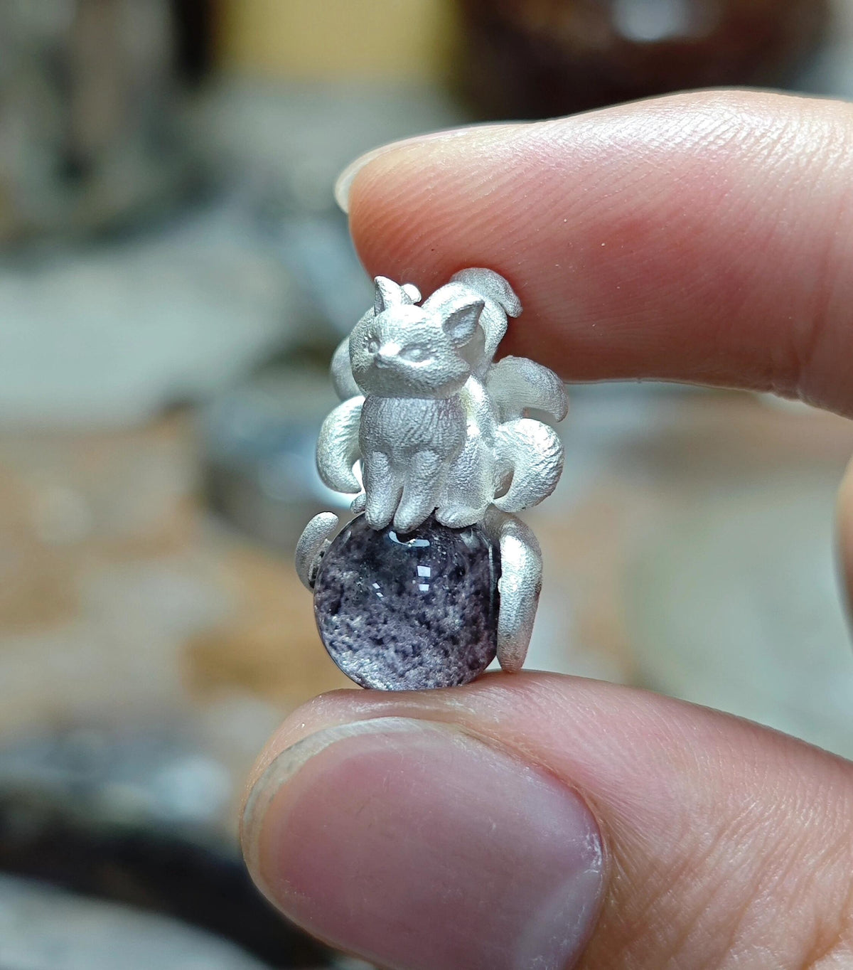 nine tail fox pendant
