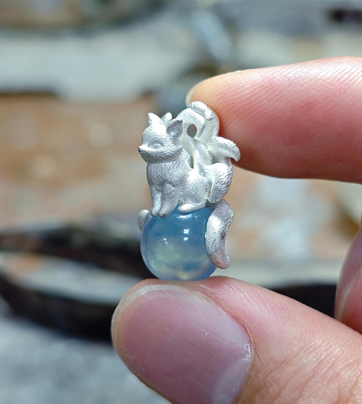 nine tail fox pendant