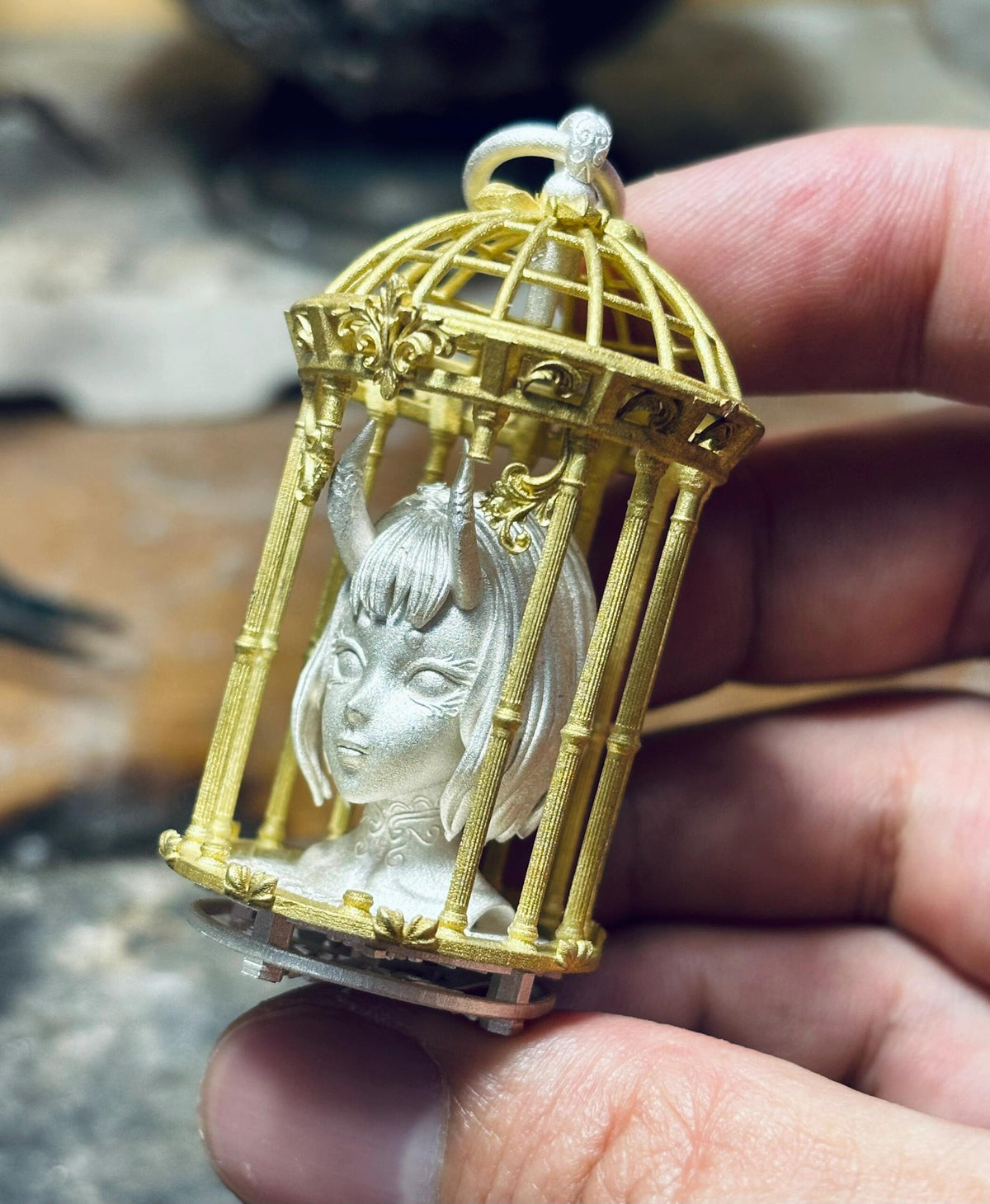 devil girl pendant