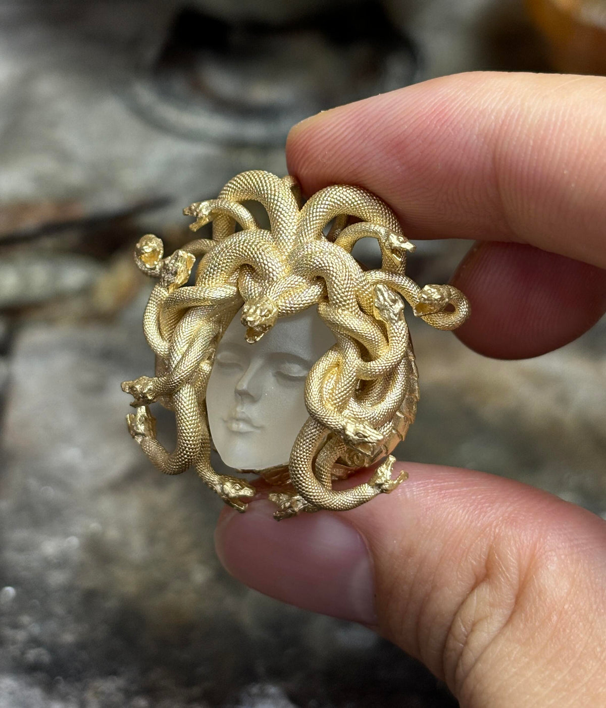 Amethyst Medusa pendant（S925）