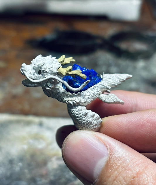 Dragon turtle ring（lapis lazuli）