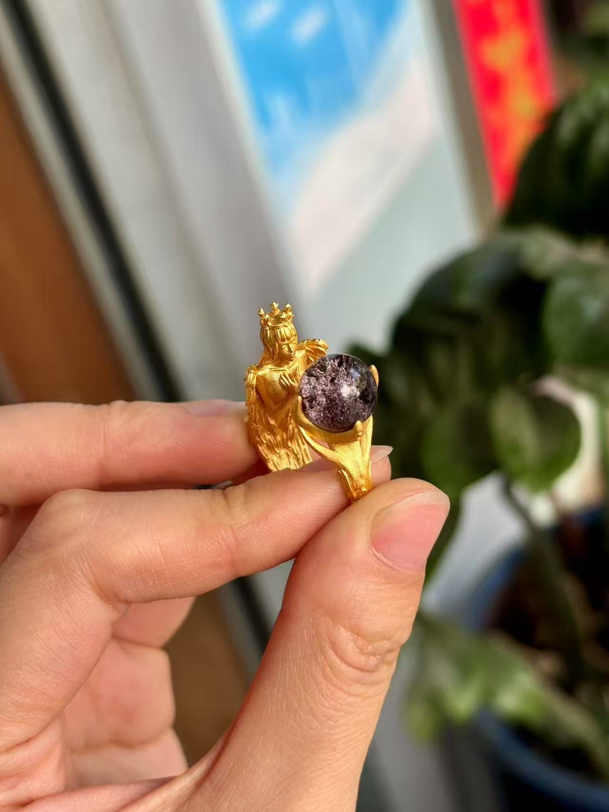 Angel queen ring（garden quartz）