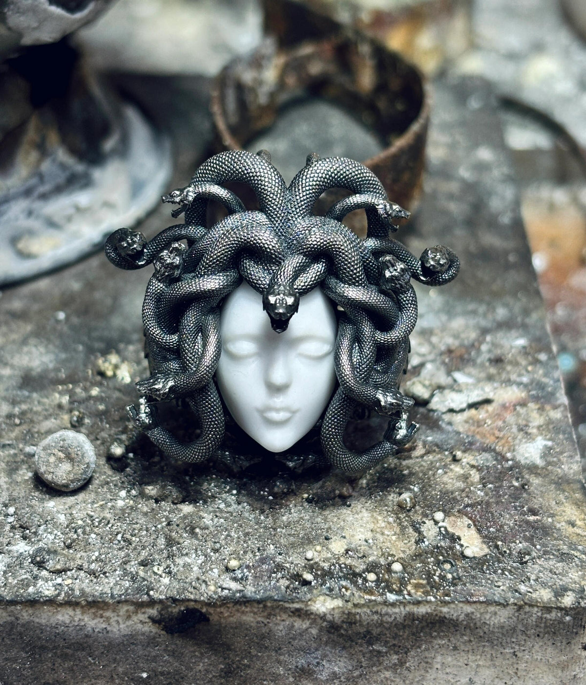 Amethyst Medusa pendant（S925）