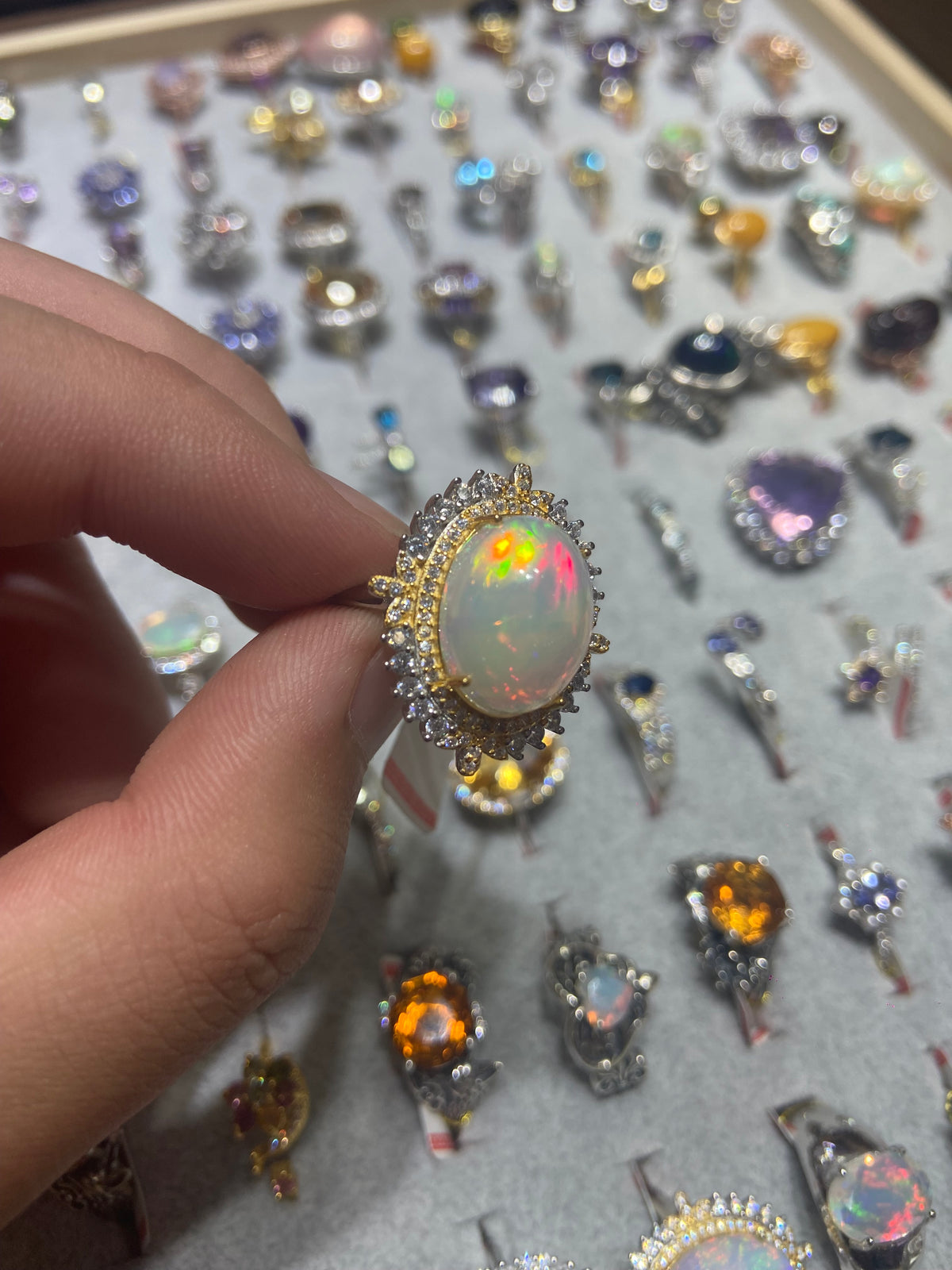 high quality opal ring