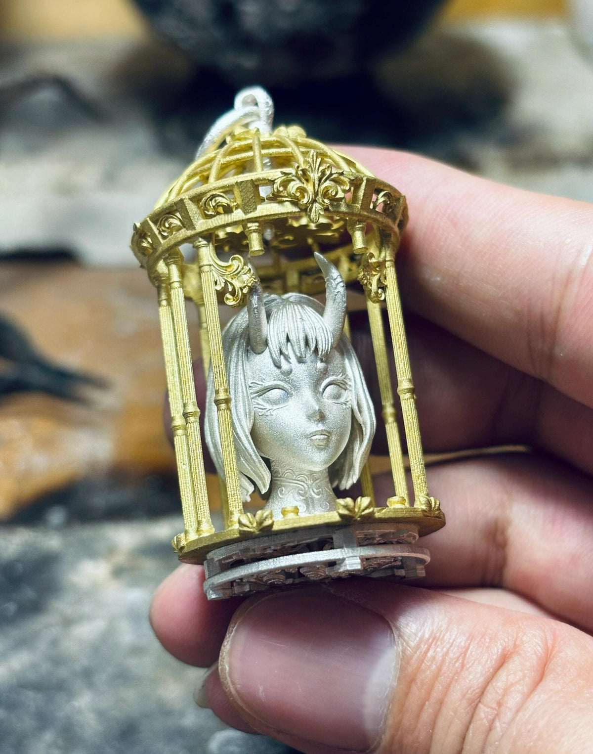 devil girl pendant