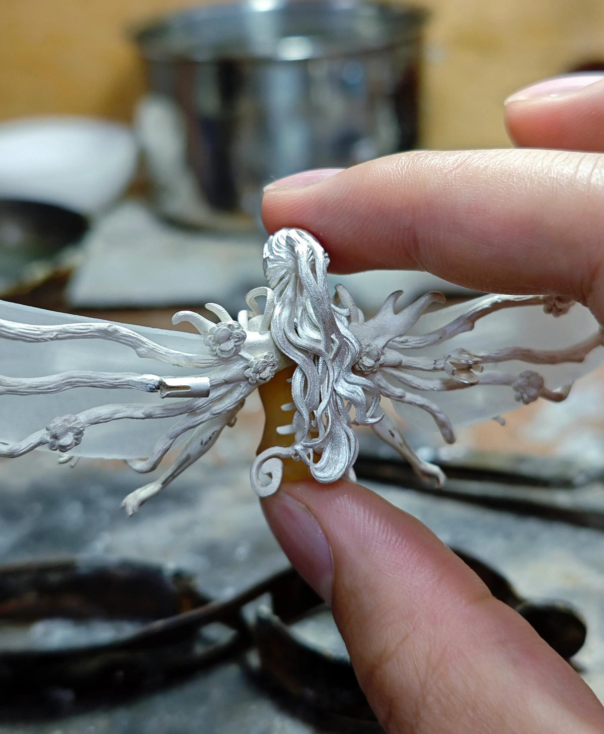 Dragonfly fairy brooch