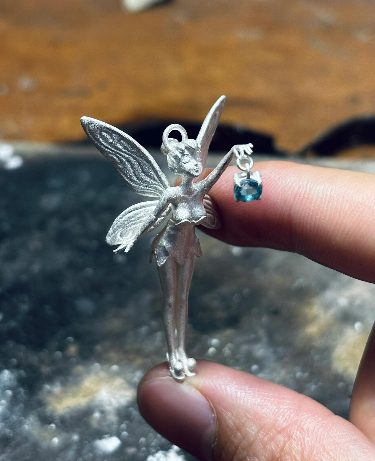 Fairy pendant（pearl or Topaz）