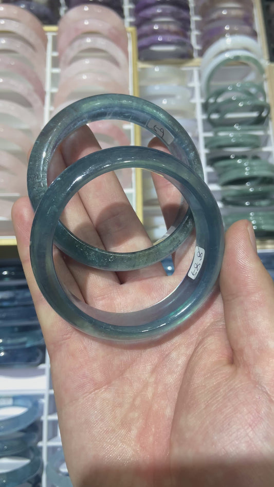 devil blue aquamarine bangle